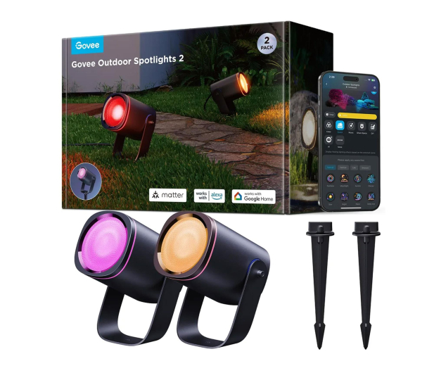 Govee Govee H7093 RGBICWW Outdoor Spotlights Oświetlenie LED Zewnę - 1366299 - zdjęcie